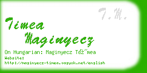 timea maginyecz business card